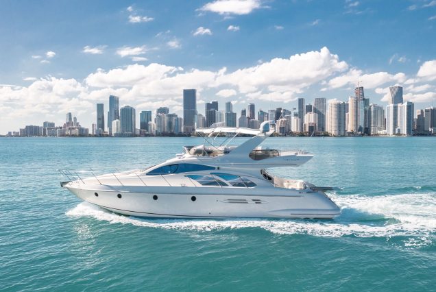 Blessed 55ft Azimut luxury yacht available for charter in Miami