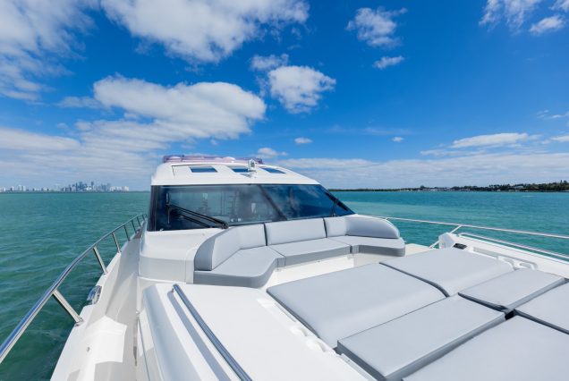 Luxury 74ft Princess SnowBird sunbed Miami Marina