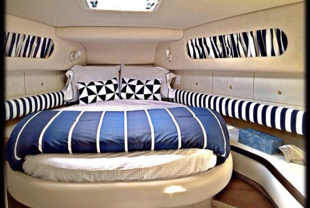Sun Dancer 48ft Sea Ray Poseidon spacious master bedroom offering comfort at sea