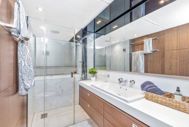 Luxury 74ft Princess SnowBird washroom Miami Marina