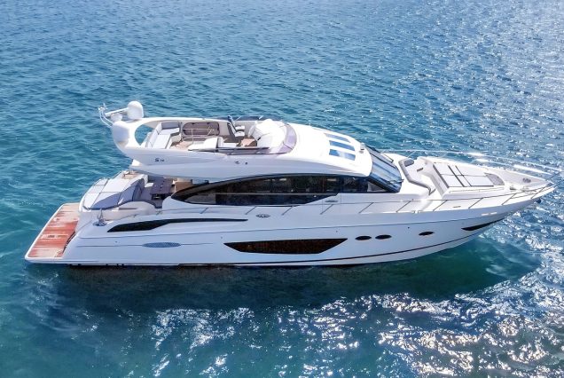 Luxury 74ft Princess SnowBird Miami yacht rental
