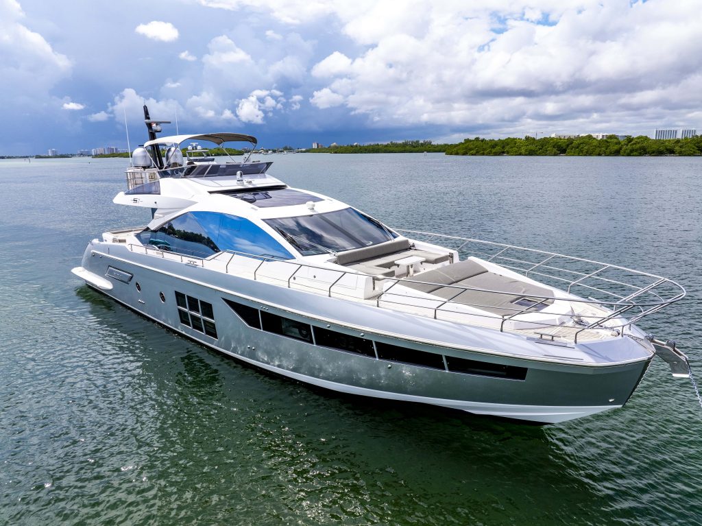 72ft Azimut “Water You Doing” luxury yacht available for charter in Miami