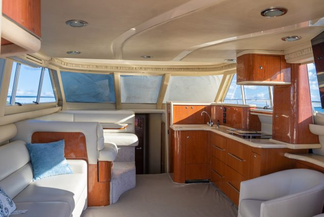 MISTRESS 55ft Sea Ray Yacht stylish indoor salon with comfortable seating