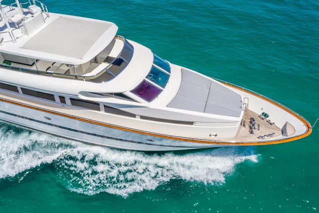 110ft Horizon “The Nirvana” spacious sunbed area perfect for relaxing under the sun