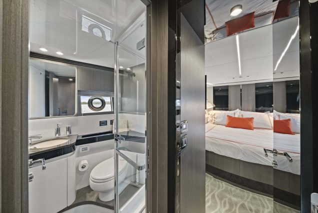 72ft Azimut “Water You Doing” master suite with private bathroom and premium comfort