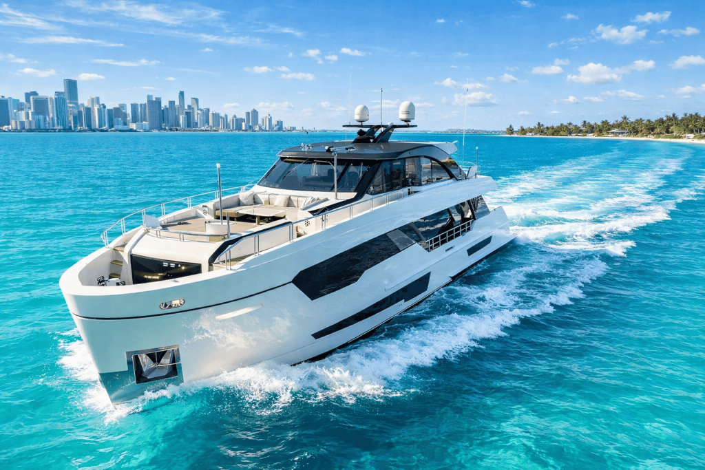 VIP 95ft Ocean Alexander Yacht With Jacuzzi ultra-luxury yacht available for charter in Miami