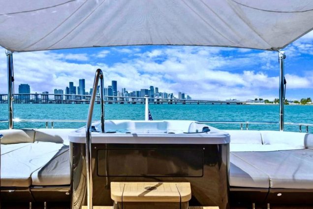 VIP 95ft Ocean Alexander Yacht With Jacuzzi luxury jacuzzi for ultimate onboard relaxation