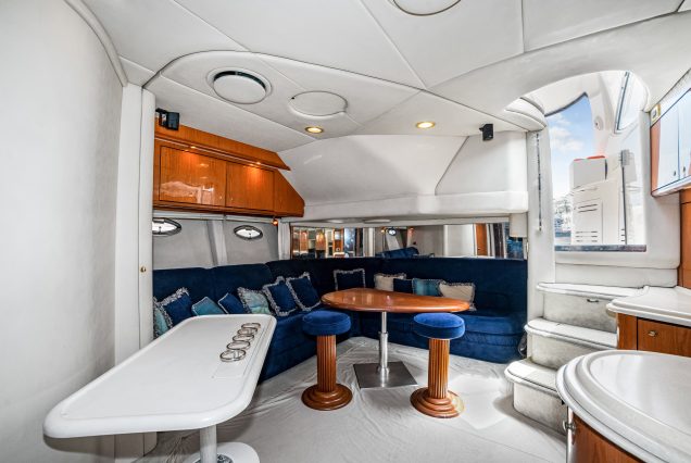 50ft Sea Ray Yacht interior dining setup ideal for meals onboard