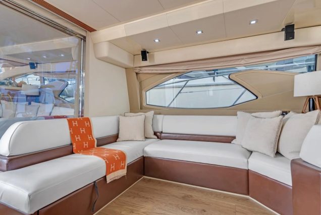 65ft Azimut Ram salon lounge Miami Marina rental