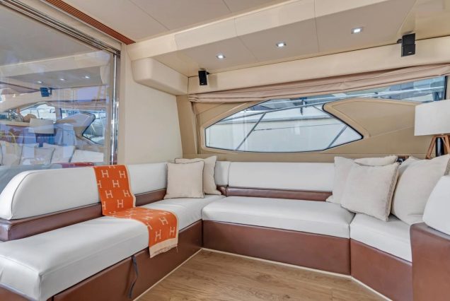 65ft Azimut Ram salon lounge Miami Marina rental