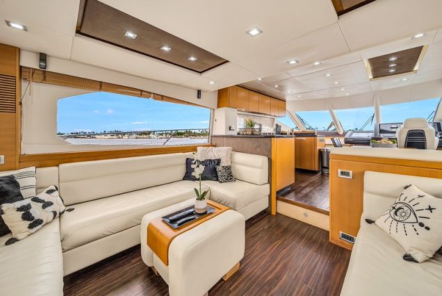 70ft Sunseeker Playhouse stylish indoor salon with comfortable seating