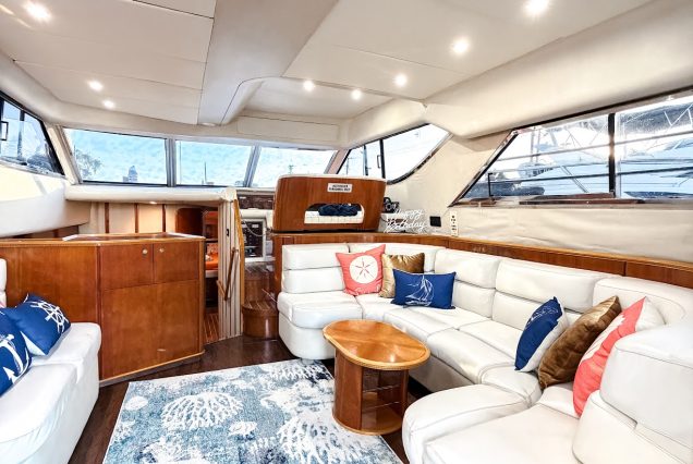 Viking Princess 55ft TA-KEE-LA Miami interior dining area perfect for meals and gatherings
