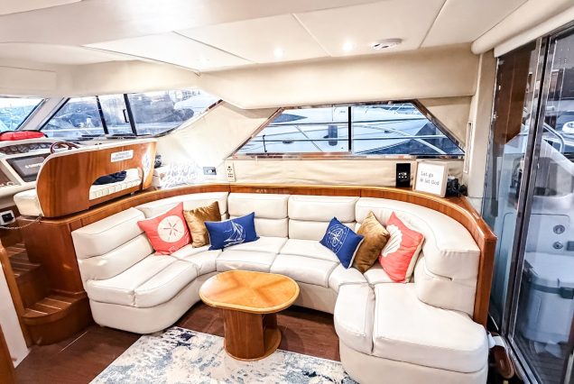 Viking Princess 55ft TA-KEE-LA Miami interior dining area perfect for meals and gatherings