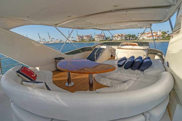 90ft Azimut Dream With Jacuzzi flybridge Miami Marina sunset cruise