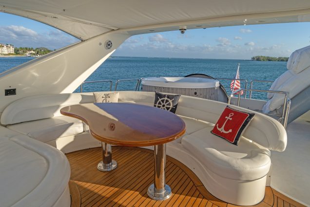 90ft Azimut Dream With Jacuzzi flybridge Miami Marina sunset cruise