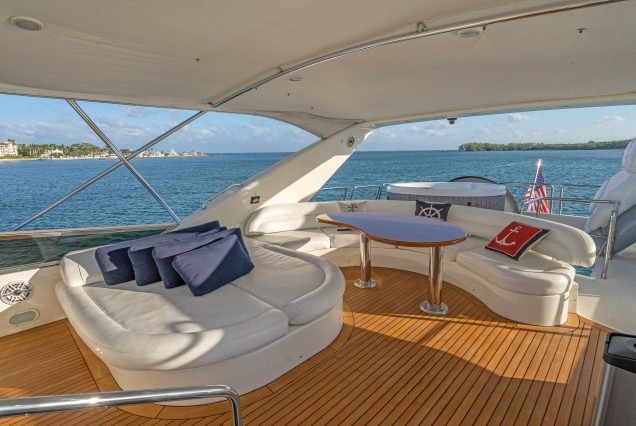 90ft Azimut Dream With Jacuzzi flybridge Miami Marina sunset cruise