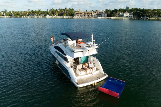 Fairline Squadron 45ft Pasha Yacht swim platform with easy water access