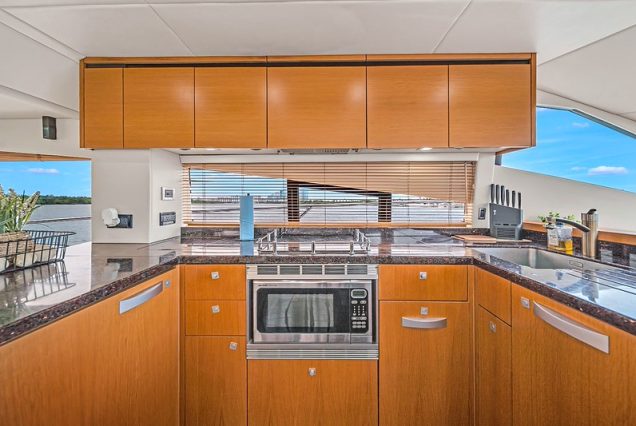 70ft Sunseeker Playhouse fully equipped galley with modern layout