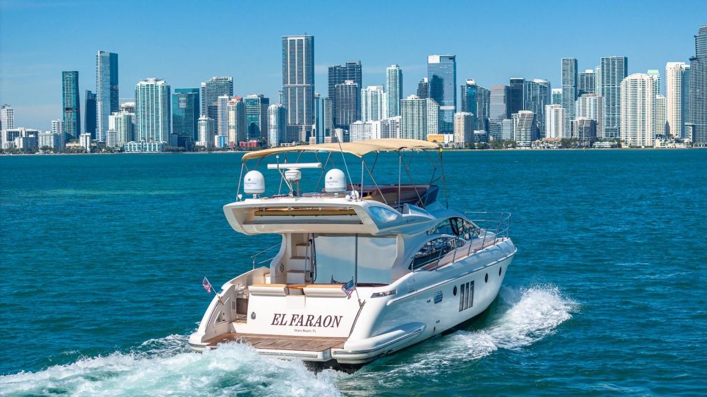 55ft Azimut El-Faraon Miami luxury yacht available for charter.