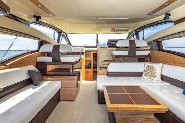 55ft Azimut El-Faraon Miami interior dining area perfect for meals and gatherings