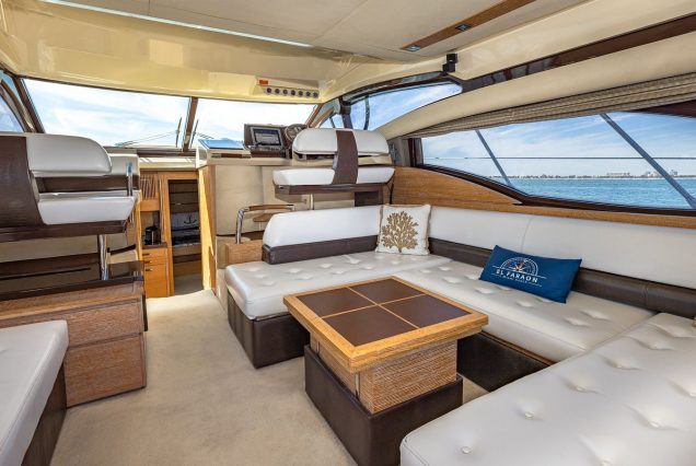 55ft Azimut El-Faraon Miami interior dining area perfect for meals and gatherings