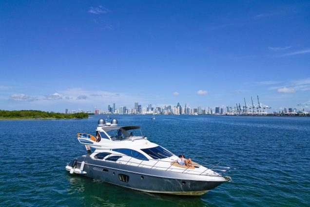 Azimut 57ft Modern Yacht sleek luxury yacht available for charter in Miami