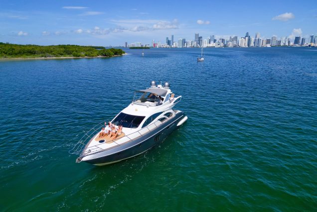 Azimut 57ft Modern Yacht sleek luxury yacht available for charter in Miami