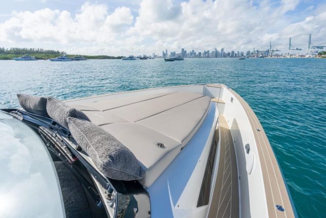 Luxury 48ft Fjord spacious sunbed area perfect for sunbathing and relaxation