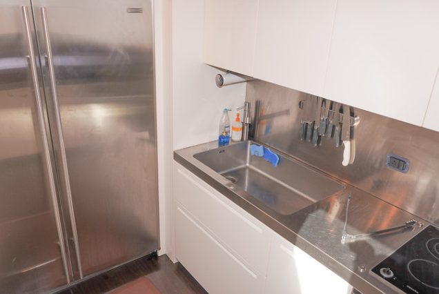Mega 103ft Azimut SCARLET fully equipped galley with modern appliances