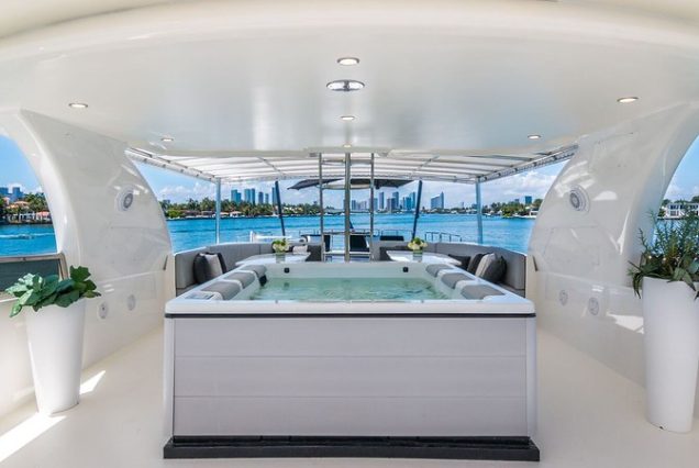 110ft Horizon “The Nirvana” onboard jacuzzi for ultimate relaxation at sea