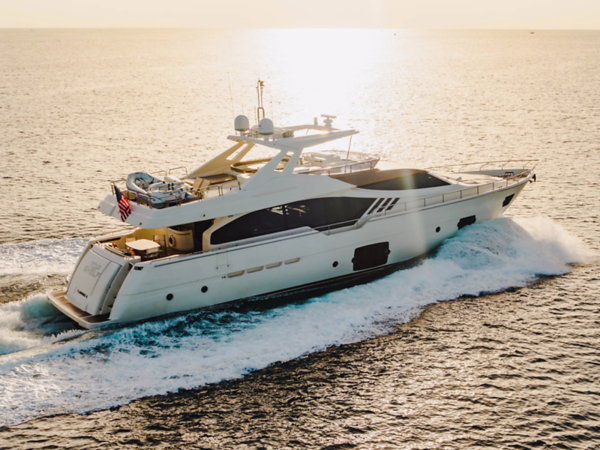 Top Shelf 87ft Ferretti Miami luxury yacht available for charter