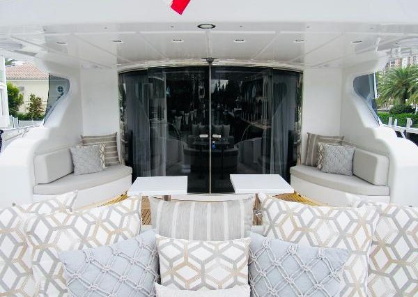 Luxury 105ft Leopard Miami grand boarding access to all entertainment areas with comfortable seating area