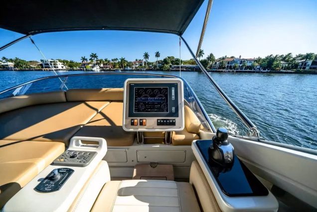 72ft Azimut Blackjack Miami upper deck ideal for open-air cruising and relaxation