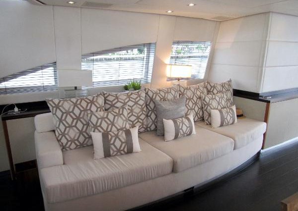 Luxury 105ft Leopard Miami sophisticated indoor salon with plush seating and elegant décor