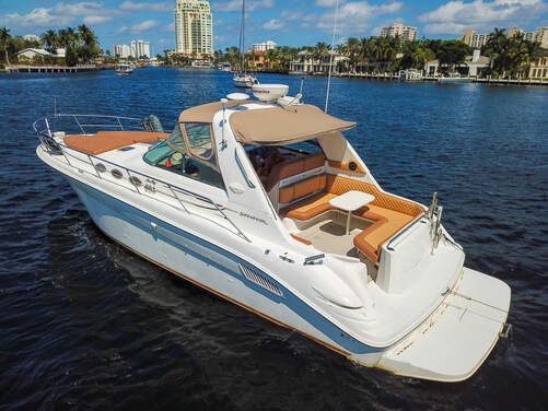 40ft Sea Ray Esplanade Miami swim platform with easy water access