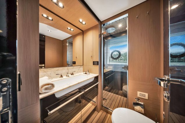 88ft Azimut Cloud9 Miami luxury washroom with premium fittings and finishes