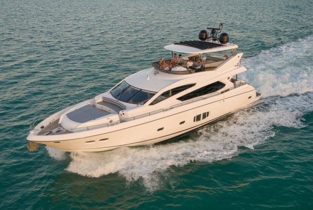 80ft Sunseeker Miami luxury yacht with jacuzzi available for charter