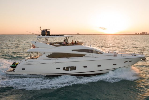 80ft Sunseeker Miami luxury yacht with jacuzzi available for charter