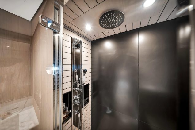 88ft Azimut Cloud9 Miami luxury washroom with premium fittings and finishes