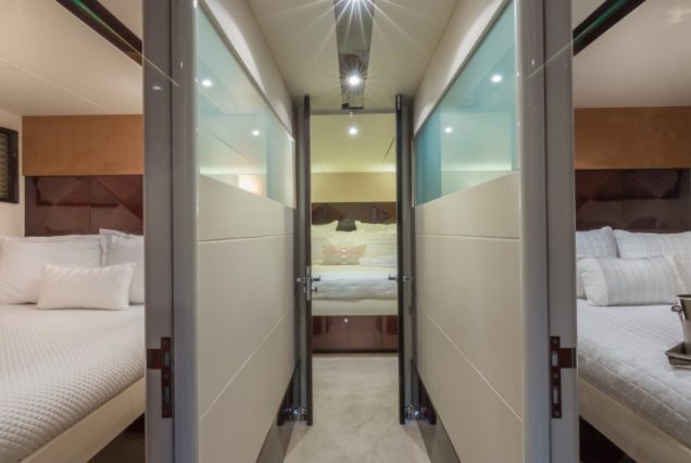 75ft Lazzara LSX Miami master suite with private bathroom and luxury finishes