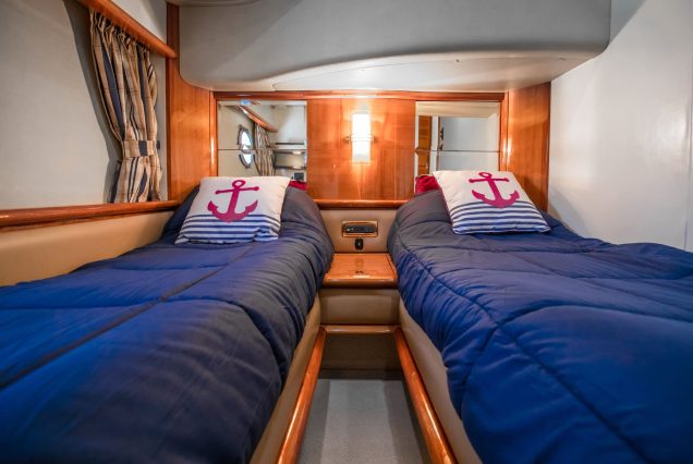 62ft Azimut Alana Rose Miami guest cabin with refined interiors and comfortable sleeping space