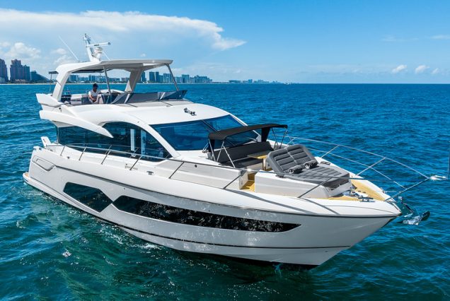 70ft SunSeeker Done Deal Miami spacious sunbed area perfect for relaxing under the sun