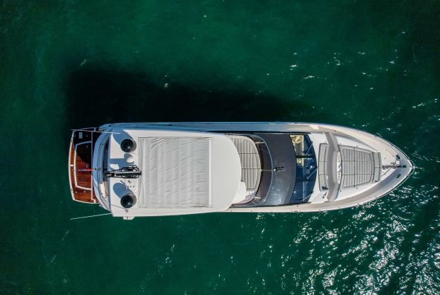 75ft Sunseeker M4 Predator Miami 2020 luxury performance with upper deck shade cover yacht available for charter