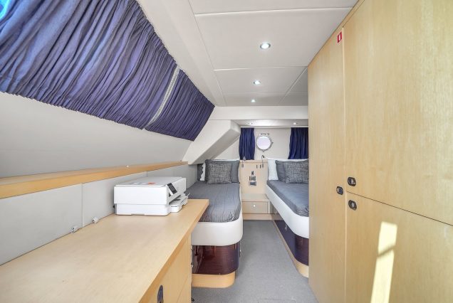 75ft Sunseeker M4 Predator Miami spacious master bedroom designed for a premium onboard experience
