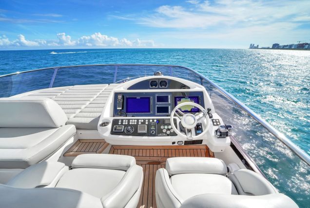 75ft Sunseeker M4 Predator Miami single deck lounge crafted for sophisticated cruising