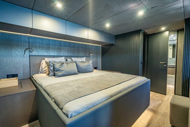 Sunreef 70ft ARCHIPIELAGO Miami guest cabin with ultra-modern interiors and premium sleeping comfort