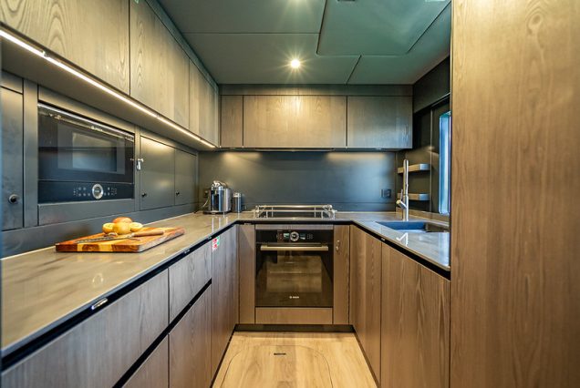 Sunreef 70ft ARCHIPIELAGO Miami fully equipped designer galley with top-tier appliances