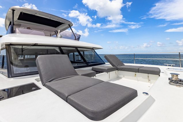 50ft Fountaine Happy Place Miami large sunbed area perfect for relaxing under the sun