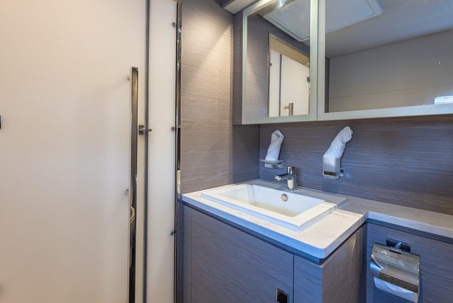 50ft Fountaine Happy Place Miami clean and modern washroom with premium fittings