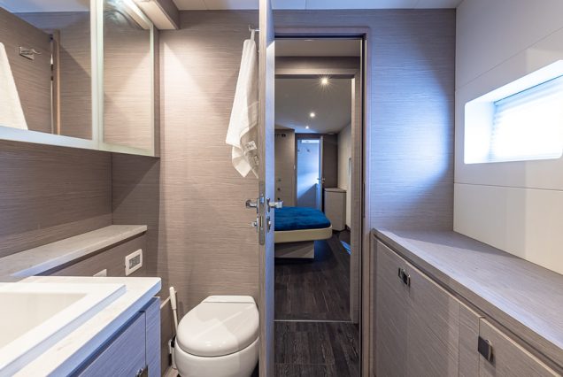 50ft Fountaine Happy Place Miami master suite with private bathroom and contemporary finishes